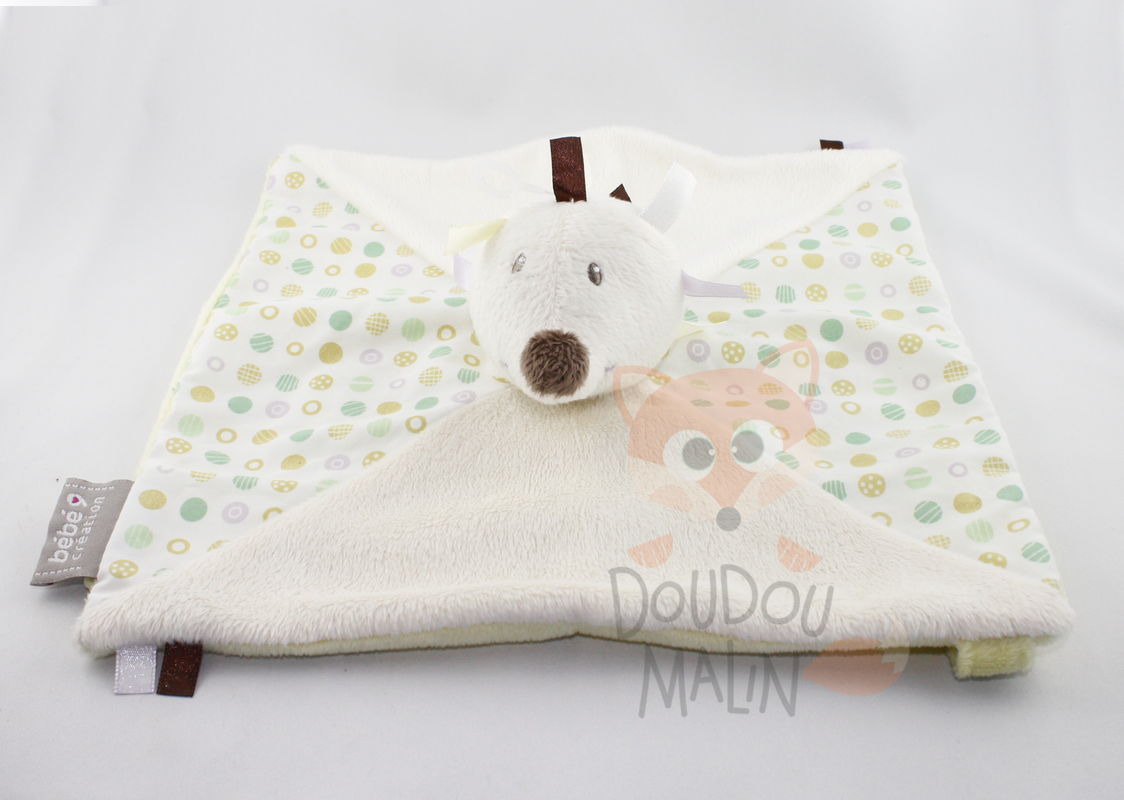  baby comforter hedgehog beige green 